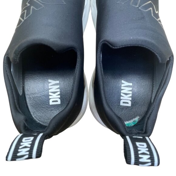 DKNY Women’s Black Slip-On Logo Signature Athletic Nora Sneakers Size 7.5M - Picture 7 of 8